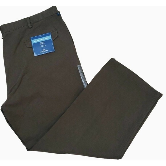 DOCKERS ~Men's 42×30~ Plush Twill Cotton Chino Pants Classic Fit Flat Front. - Picture 1 of 16